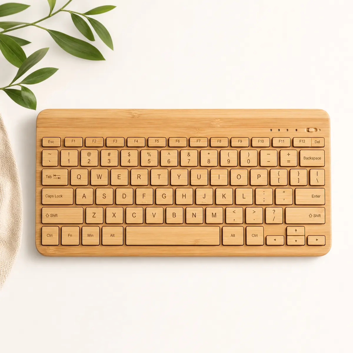 Bàn phím không dây vỏ tre - ảnh sản phẩm Cartiva