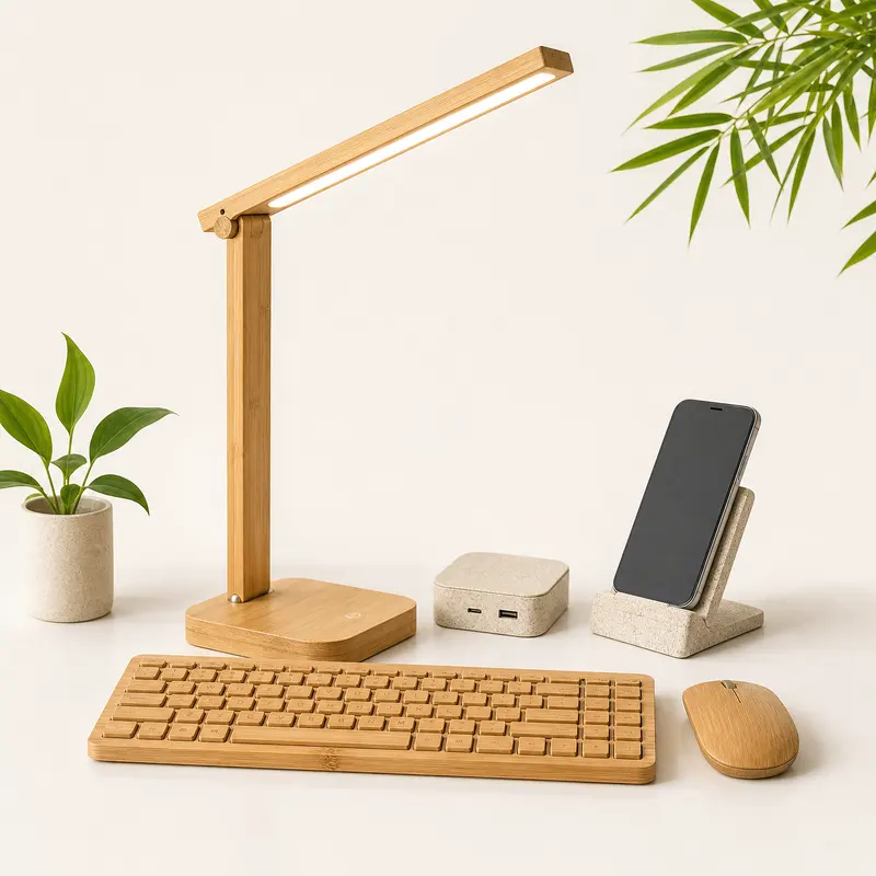 Đèn bàn LED tiết kiệm gỗ tre - ảnh sản phẩm Cartiva